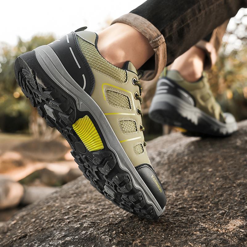 Men's Anti-slip Work Shoes New Style Casual Breathable Wear-resistant Hiking Shoes Fashion Designer Men's Platform Shoes