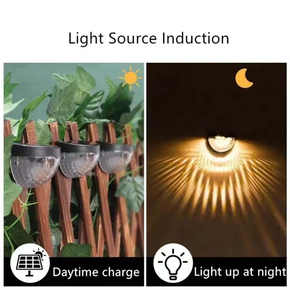 2PCS Waterproof LED Solar Step Lights, Outdoor Wall Mount Stair Lights, Auto On/Off Night Lights for Garden Pathway Yard Deck Decoration