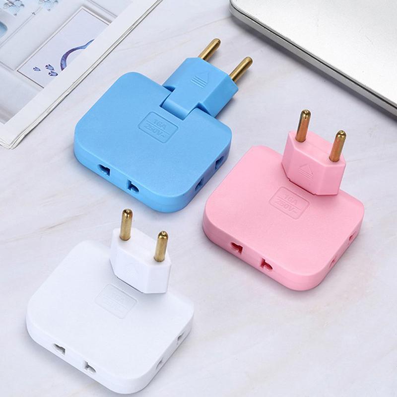 Европейская вилка 1 3 удлинитель электрическая розетка 180° поворотный адаптер переменного тока розетка