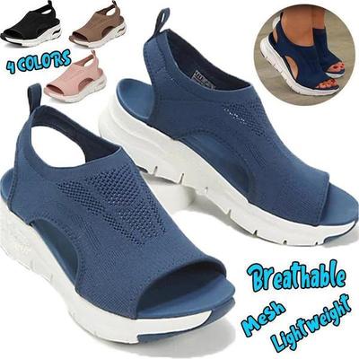 Модные женские спортивные сандалии, летняя прогулочная обувь на платформе, дышащая удобная обувь больших размеров