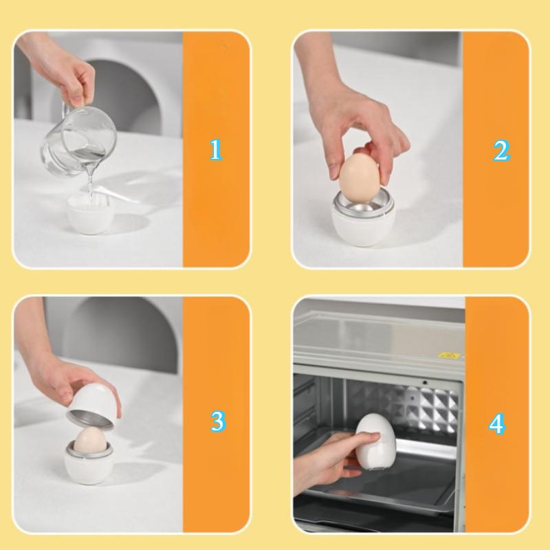 Microwave Egg Steamer Boiler Cooker 1/4 Eggs Capacity Easy Quick 5 Minutes Hard Or Soft Boiled Kitchen Cooking Tools