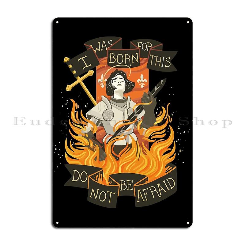 Жанна д'Арк Вторая мировая война Металлическая табличка Клуб Паб Гараж Классический Настенный декор Франция Жанна д'Арк Жестяная табличка Постер