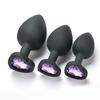 Silicone Anal Plug Unisex Crystal Jewelry Butt Plugs With Strong Sucker Anus Expansion Love Kits