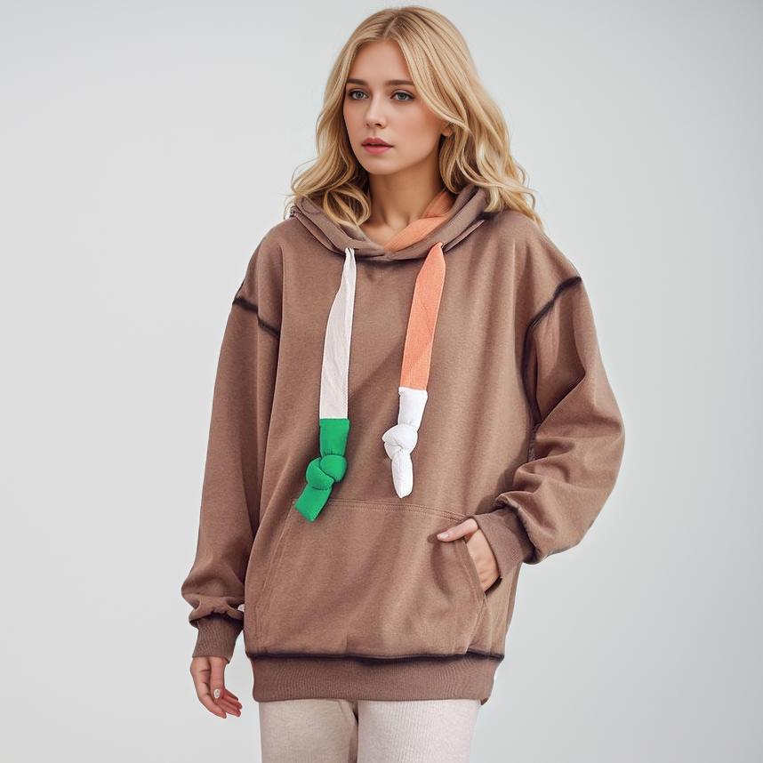 Dimanaf Новинка 2024 года, весенняя толстовка больших размеров, женская розовая толстовка с длинным рукавом, свободная повседневная стильная футболка с круглым вырезом, пуловер