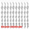 16Pcs Bird Repellent Reflective Rods 30cm Scare Birds Repeller Wind Spiral Rotating Rod Hanging Ornaments for Home Garden Decor