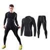 Men's Thermal Running & Ski Suit: Elastic, Warm, Breathable Quick-Dry Fitness Wear for Basketball Training In Autumn & Winter.