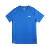 Li Ning Badminton Series Solid Color Lightweight Sports Casual Breathable Comfortable Short Sleeve Badminton Shirt Men Tops Blue AHSR791-3