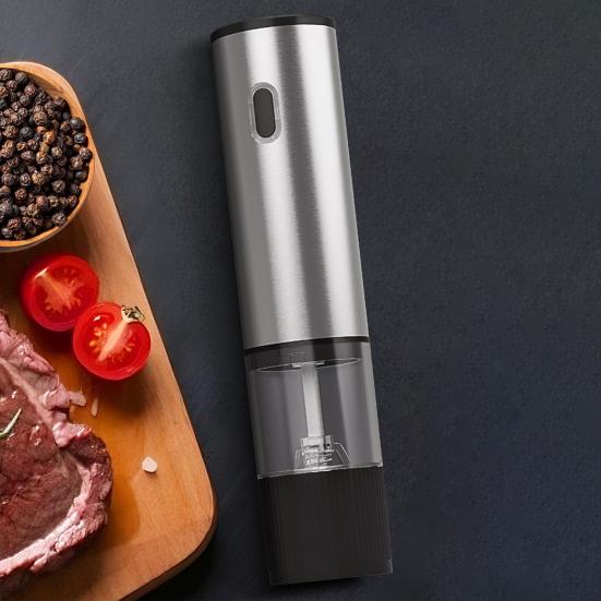 Электрический набор для измельчения соли и перца со светодиодной подсветкой, регулируемой степенью помола, измельчитель соли, перезаряжаемый измельчитель перца для барбекю, кемпинга