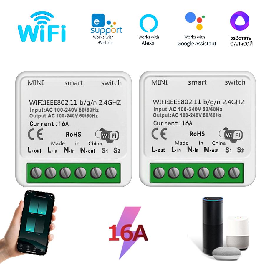 Wi-Fi Умный Модуль Переключателя DIY выключатель Умный Домашний Выключатель Света Автоматический выключатель Удаленное Управление через Приложение eWeLink Работает с Alexa Google Home