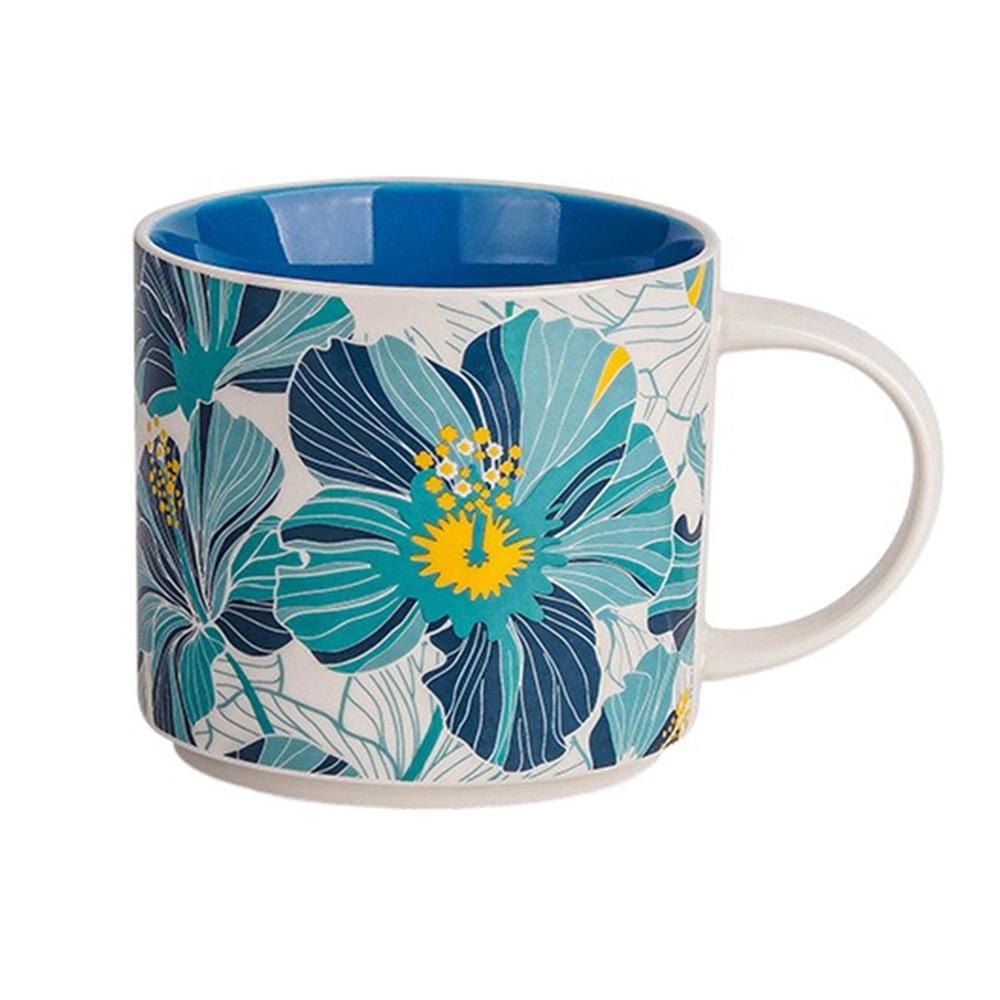 Креативная чашка для чая, цветочная цветная чашка для воды, подарки на день рождения, керамическая кофейная кружка, бытовая