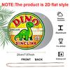 2D Flat 1pc, Vintage Sinclair Dino Gasoline Metal Sign, 8x8 in, Decorative Aluminum Round Wall Plaque for Home, Garden, Garage, Bar, Cafe