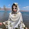 Большие женские хиджабы-шарфы Тонкий цветочный платок-хиджаб Сладкий роскошный шелковый шарф Платок на голову