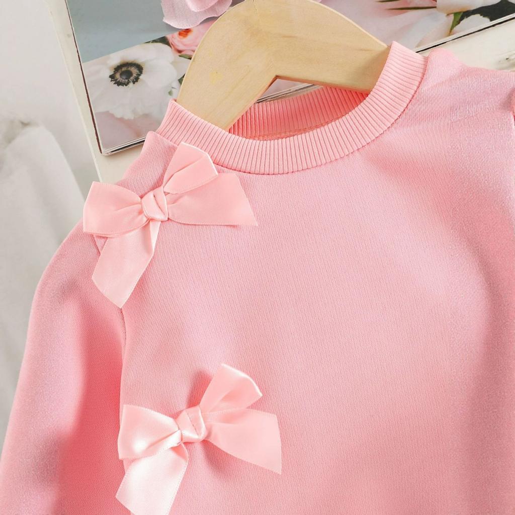 Kids Casual Long-Sleeve Set, Comfortable Daily Wear Outfits