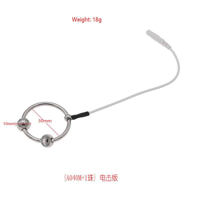 Кольцо из нержавеющей стали с бусинами, электрошоковое кольцо для пениса, униполярные аксессуары, импульсные игрушки для взрослых, инструменты для страсти, товары для взрослых