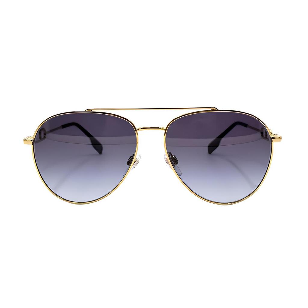 Burberry B. Monogram Exclusive Logo Pattern Series Metal Pilot Sunglasses Women sunglasses Gold Dark-Gray-Gradient B3128-1109-8G