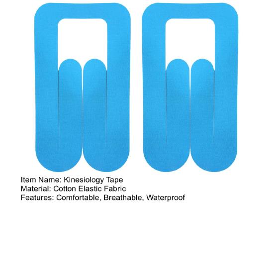 2 шт. Кинезиологическая лента для колена, предварительно нарезанная клейкая спортивная лента для спортзала, фитнеса, кинезиологическая спортивная лента для бега, тенниса, плавания, футбола