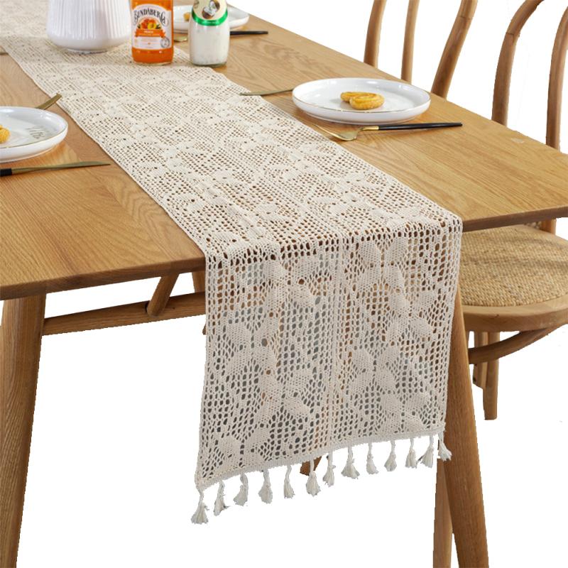 Хлопковая нить Идиллическая скатерть для вязания полой скатерти для украшения стола