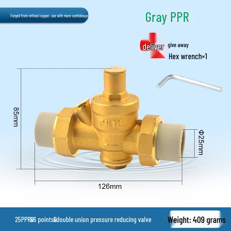 Редукционный клапан давления для водопроводной трубы для бытовых нагревателей - PPR20/25/32, 4-точечный PE фитинг