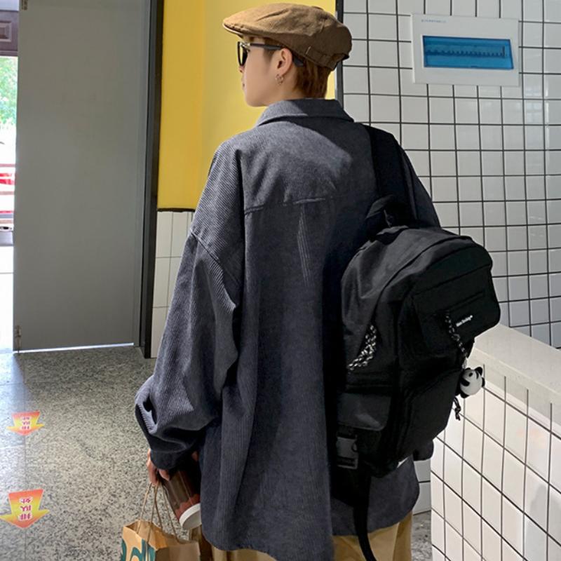 2024 Вельветовые мужские рубашки для мужчин, одежда в стиле Харадзюку, черная рубашка в корейском стиле, мужская рубашка с длинным рукавом, винтажная одежда, уличная одежда 3XL