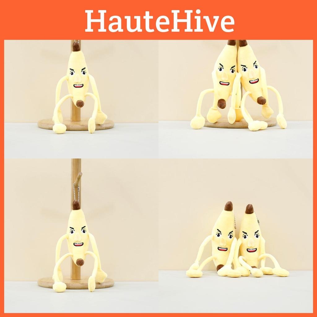 Adorable Banana Plush Keychain Cute Long-legged Stuffed Toy For Bags And Keys