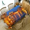 Thicken Cotton Tablecloth Bay City View Night Lights Pattern Rectangular Round Table Cloth For Wedding Picnic Party