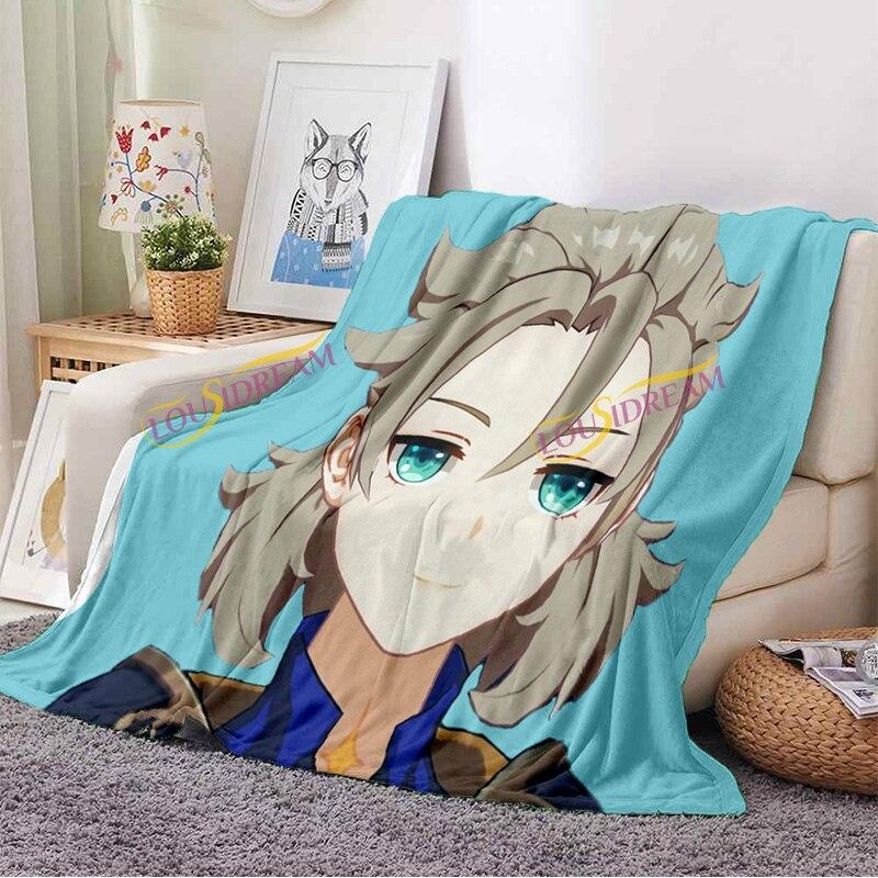 Модное одеяло Genshin, фланелевое одеяло на четыре сезона, дышащее супер теплое аниме в стиле аниме, постельные принадлежности, дорожные постельные принадлежности, подарки