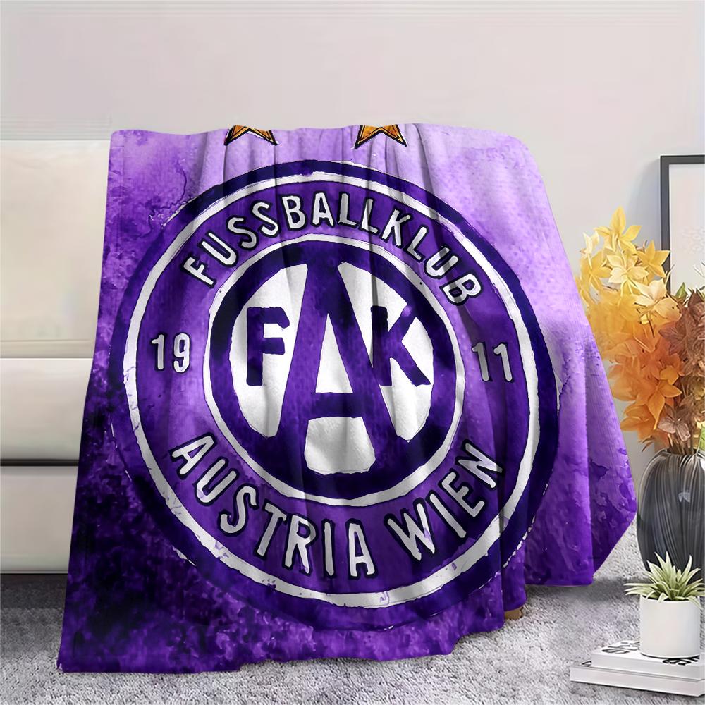 Austria Vienna FC Emblem,pattern Flannel Blanket, High quality Comfortable for All Seasons, Home Decor, Warmth and Comfort, Perfect for Gifts.