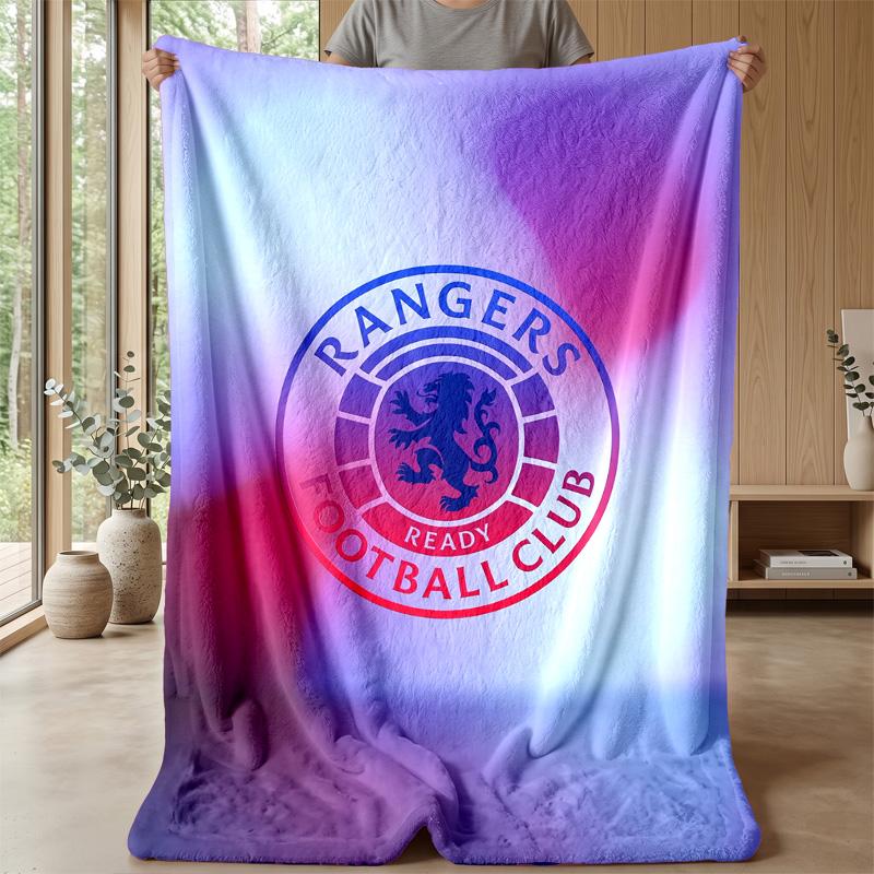 Rangers FC Soft Flannel Fleece Blanket Lightweight Cozy Warm Throw Blanket For Sofa Bed Home Decor