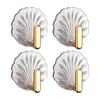 4/8Pcs Creative Shell Shape Wall Hook Bathroom Multifunction Punch-Free Hooks Coat Hanger Home Decoration Self-Adhesive Hooks