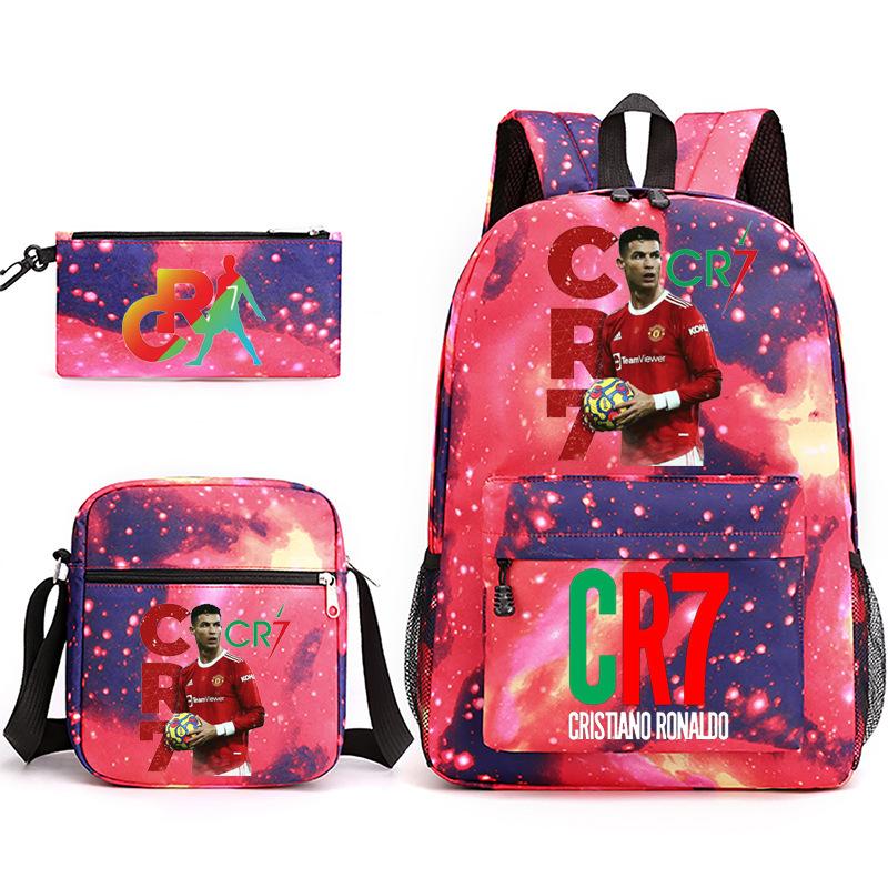 Cr7 Модная молодежная детская школьная сумка 3-предметный набор