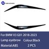 For BMW X3 X4 G01 G02 2018- Car front headlight decoration lamp eyebrow modification carbon fiber accessories external kit