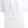 Armani Exchange Мужская футболка с принтом логотипа-буквы, круглым вырезом и короткими рукавами 8NZTPQ-ZJH4Z-1100