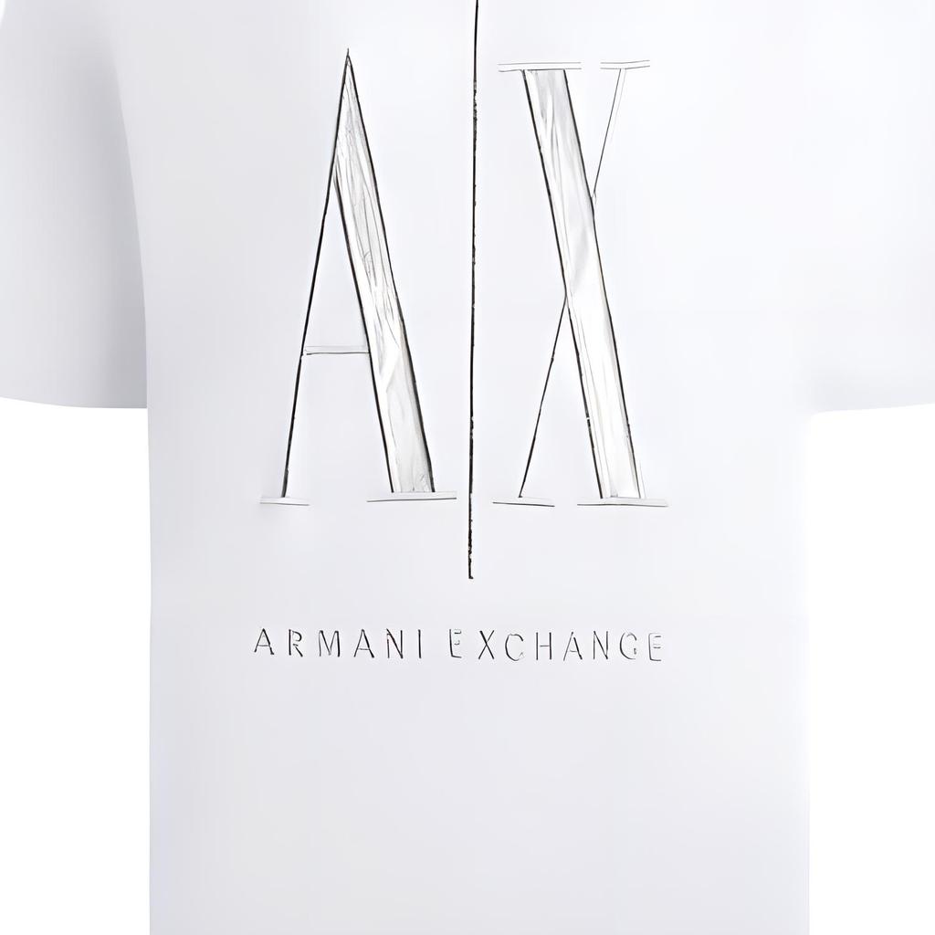 Armani Exchange Мужская футболка с принтом логотипа-буквы, круглым вырезом и короткими рукавами 8NZTPQ-ZJH4Z-1100