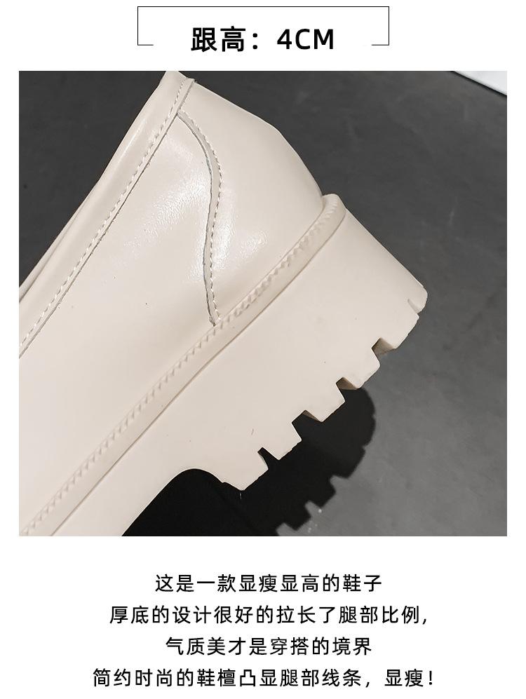 Женские туфли из коровьей кожи British Luffy Shoes Женские туфли на толстой подошве с плоской подошвой, одинарные женские туфли из вулканизированной кожи, большой размер 35-43