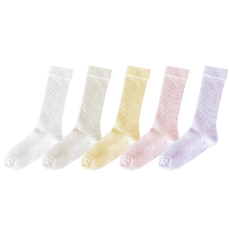 Made in Korea Ribbed Crew Socks 5-Pack