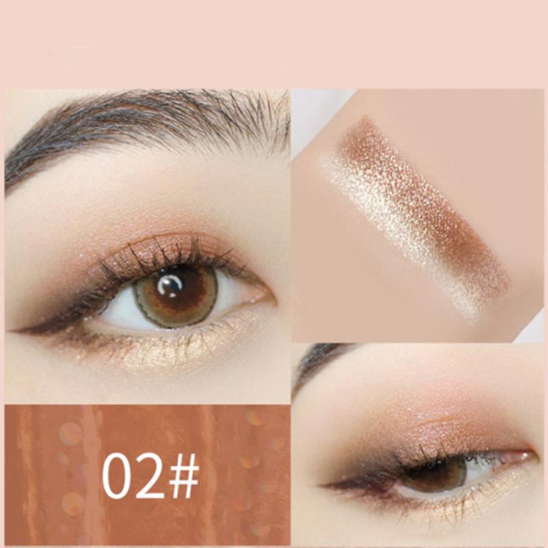 Новый бархатный стик для теней 2 в 1, ленивый макияж глаз, двойной градиент, профессиональные водостойкие мерцающие металлические тени для женщин
