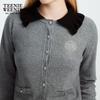 Teenie Weenie Women's Retro Polo Collar Knit Cardigan
