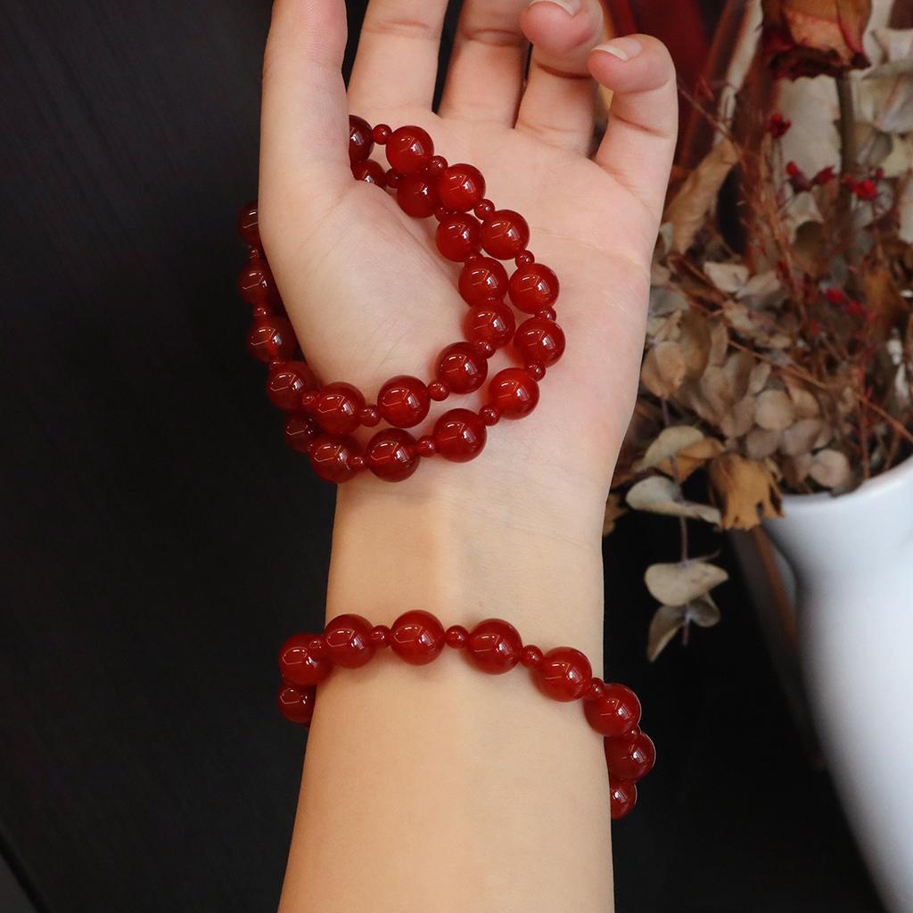 Agate Double Ring Bracelet. Fashion Women Daily Jewelry Lucky Gift