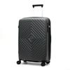 Sifre Zippered Hard Gunmetal Suitcase, Ultra-Lightweight, Carry-On, Medium, ESC2291-59,