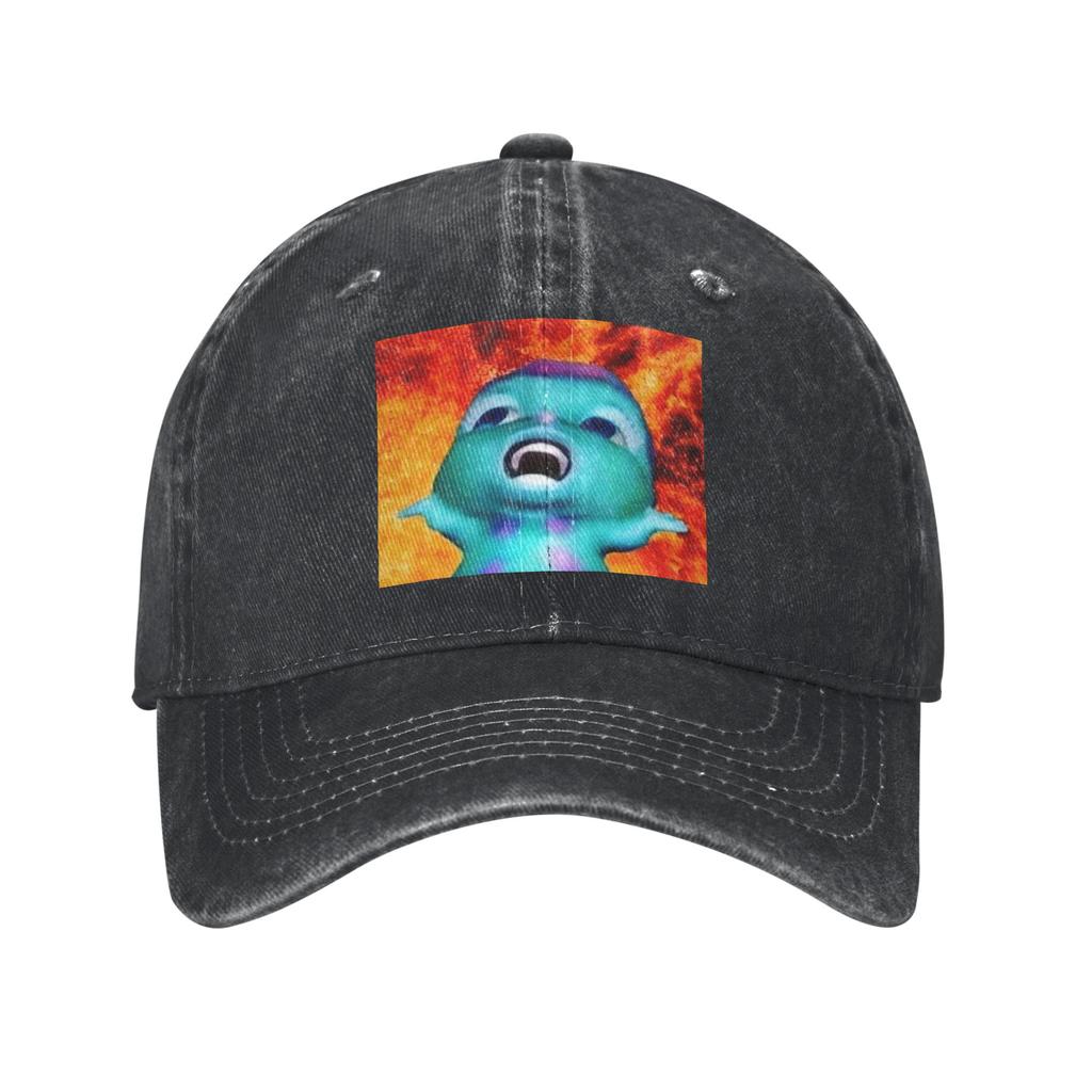 Unisex Baseball Hats bibble meme Denim Fabric Streetwear Baseball Caps Hip Hop Cap Casquette