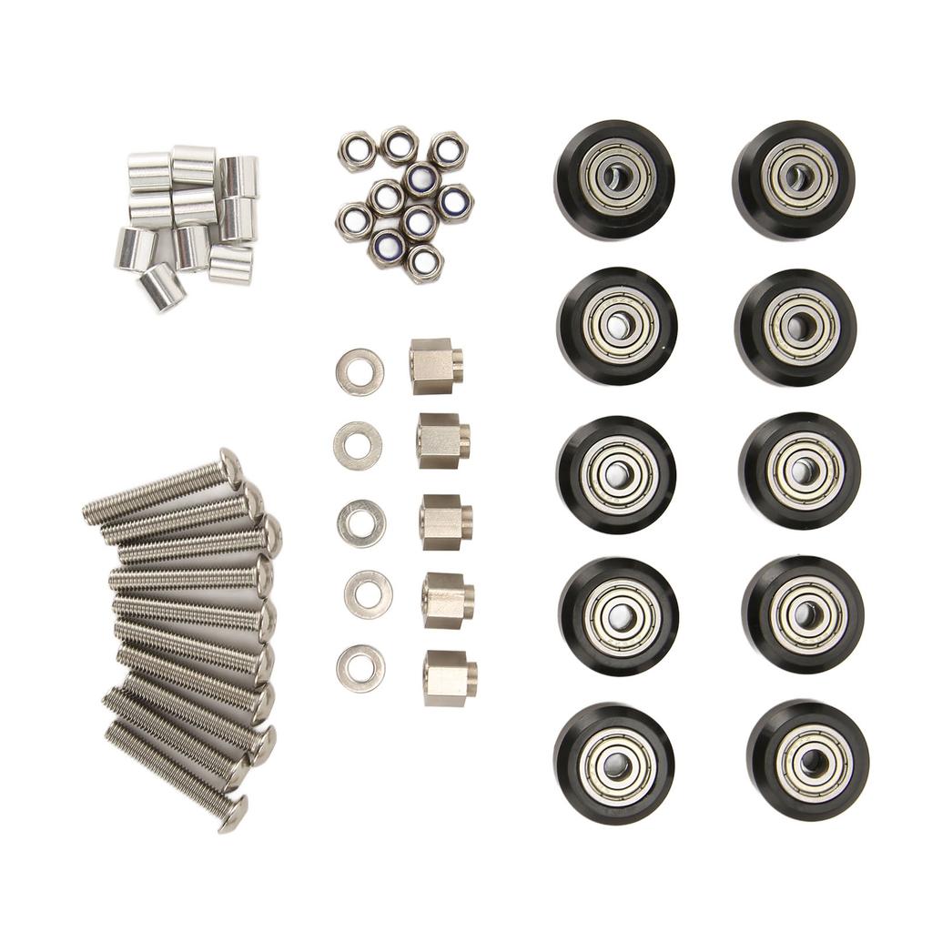 10Pcs 3D Printer Pulley Wheel Set 3D Printer POM Pulley Wheels Plastic Pulley Wheel with Bearing Idler for 3D Printer