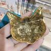 Rhinestone Drip Oil Brooch Jewelry Accessories Vintage Collar Pin Fashion Cat Enamel Brooch  Women