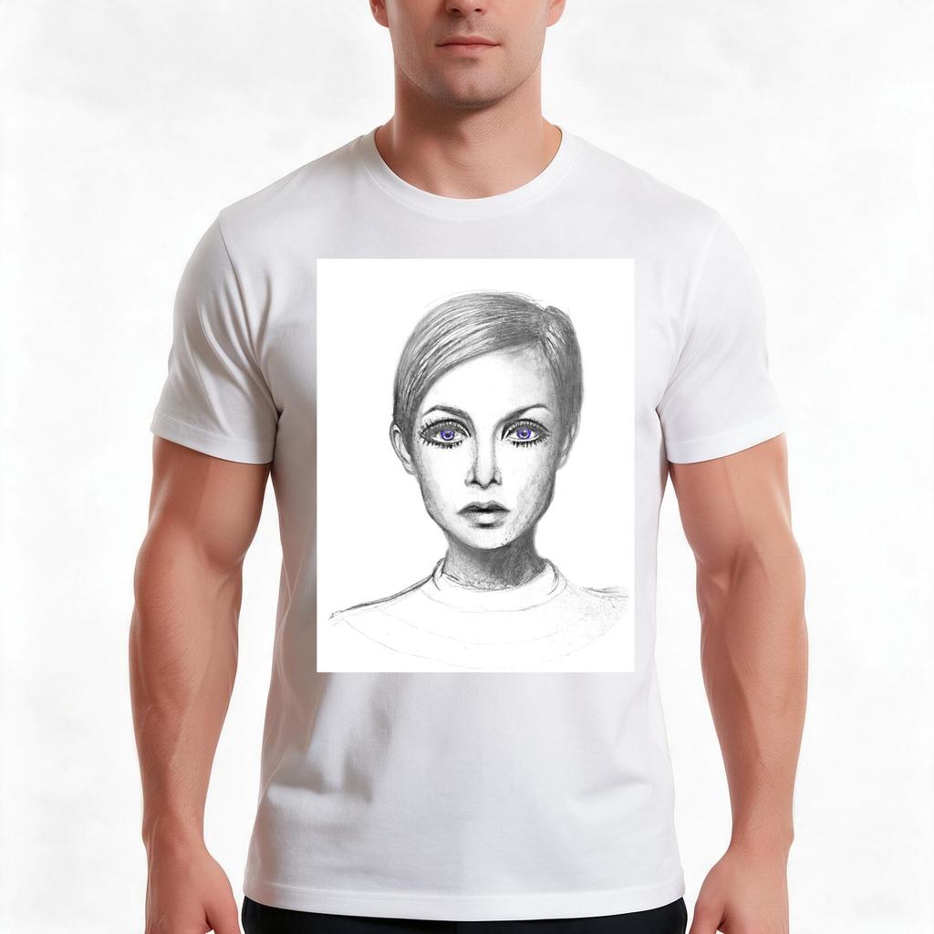Twiggy TShirt Summer Casual Cotton Tee Oversized Streetwear Tops Vintage Graphic Print Loose Fit Short Sleeve 100 Cotton