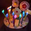6pcs Colored Birthday Party Supplies Wedding Colorful Multicolor Candles Safe Flames Dessert Cake Candles Decoration Gift Girl