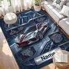 Custom Name Personalized Chevrolet Corvette Print Carpet, Versatile Home Decor Rug, for Playroom, Apartment, Balcony, Entryway, Hallway Gift