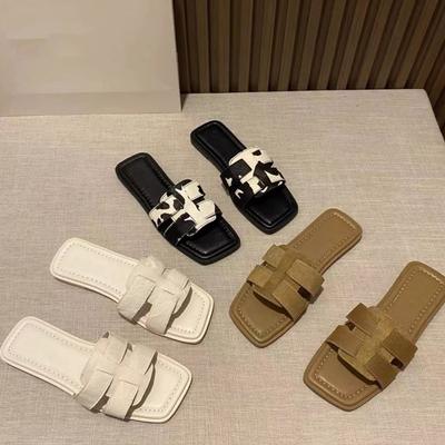 Zapatillas de suela plana antideslizantes for mujer, сандалии Playa con punta abierta, дизайн Sexy a la moda, тапочки