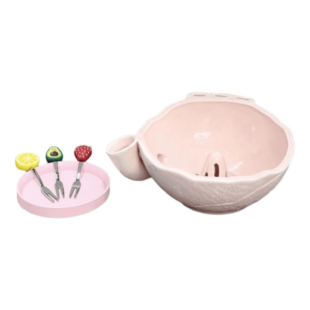 Large Capacity Self-Spinning Berry Bowl 360 Degree Rotating Fruit Rinse Colander Vegetable Rinse