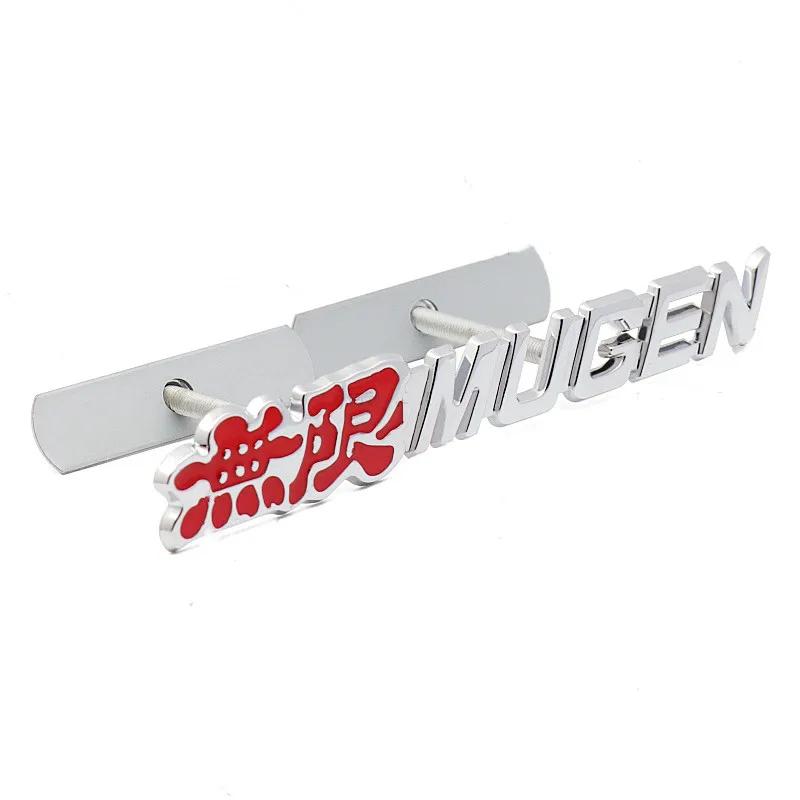 1Pc 3D Metal Mugen Logo Front Grill Rear Trunk Car Emblem Badge Sticker Decal For  Accord Civic CRV Crosstour HRV City Jazz