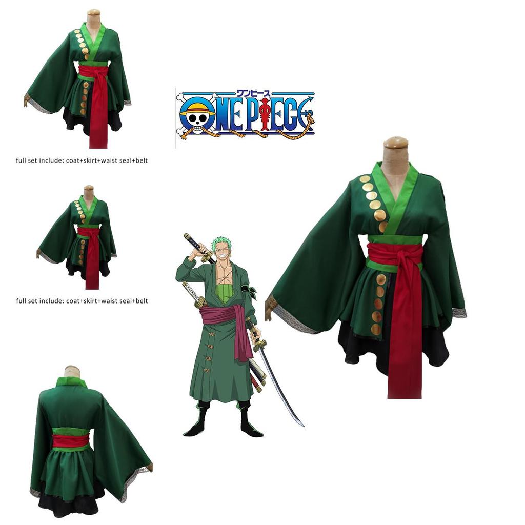 Костюм для косплея Ророноа Зоро из One Piece ярких цветов для дам на Хэллоуин