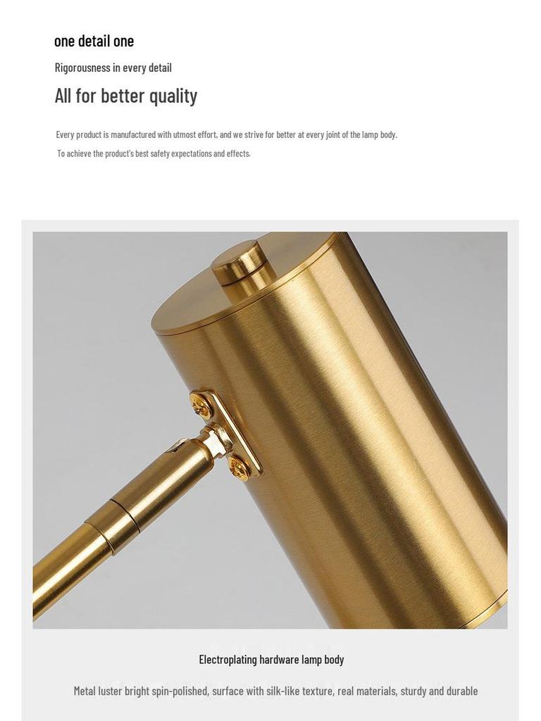 Минималистичный настенный светильник с двойным поворотным кронштейном и регулируемым светодиодным светом для спальни или кабинета